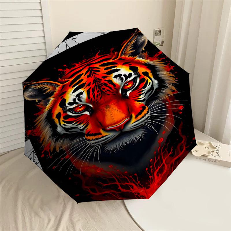 1pc tiger print Automatic Open/Close Umbrella Compact Folding Umbrella with 8-Rib Shaft for Women/Men, Elegant Birthday1142S
1pc tiger print Automatic Open/Close Umbrella Compact Folding Umbrella with 8-Rib Shaft for Women/Men, Elegant Birthday1142S