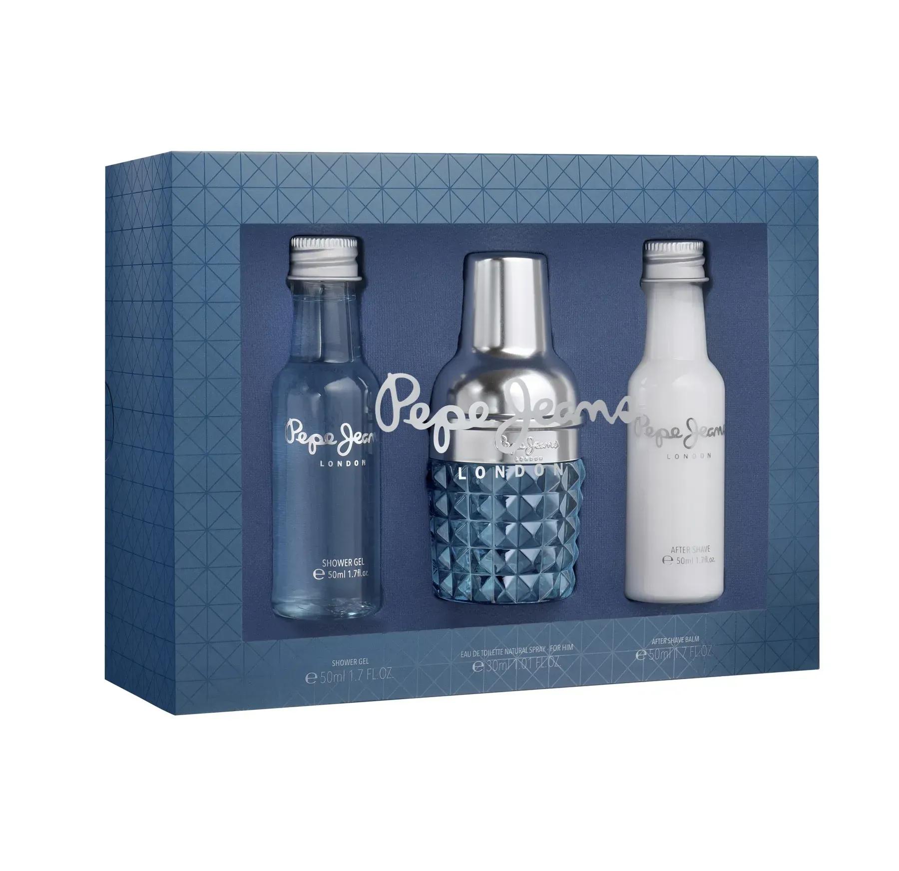 Парфюмированный набор Туалетная вода для мужчин 30 мл + Гель для душа 50 мл + Средство после бритья 50 мл Pepe Jeans
Парфюмированный набор Туалетная вода для мужчин 30 мл + Гель для душа 50 мл + Средство после бритья 50 мл Pepe Jeans