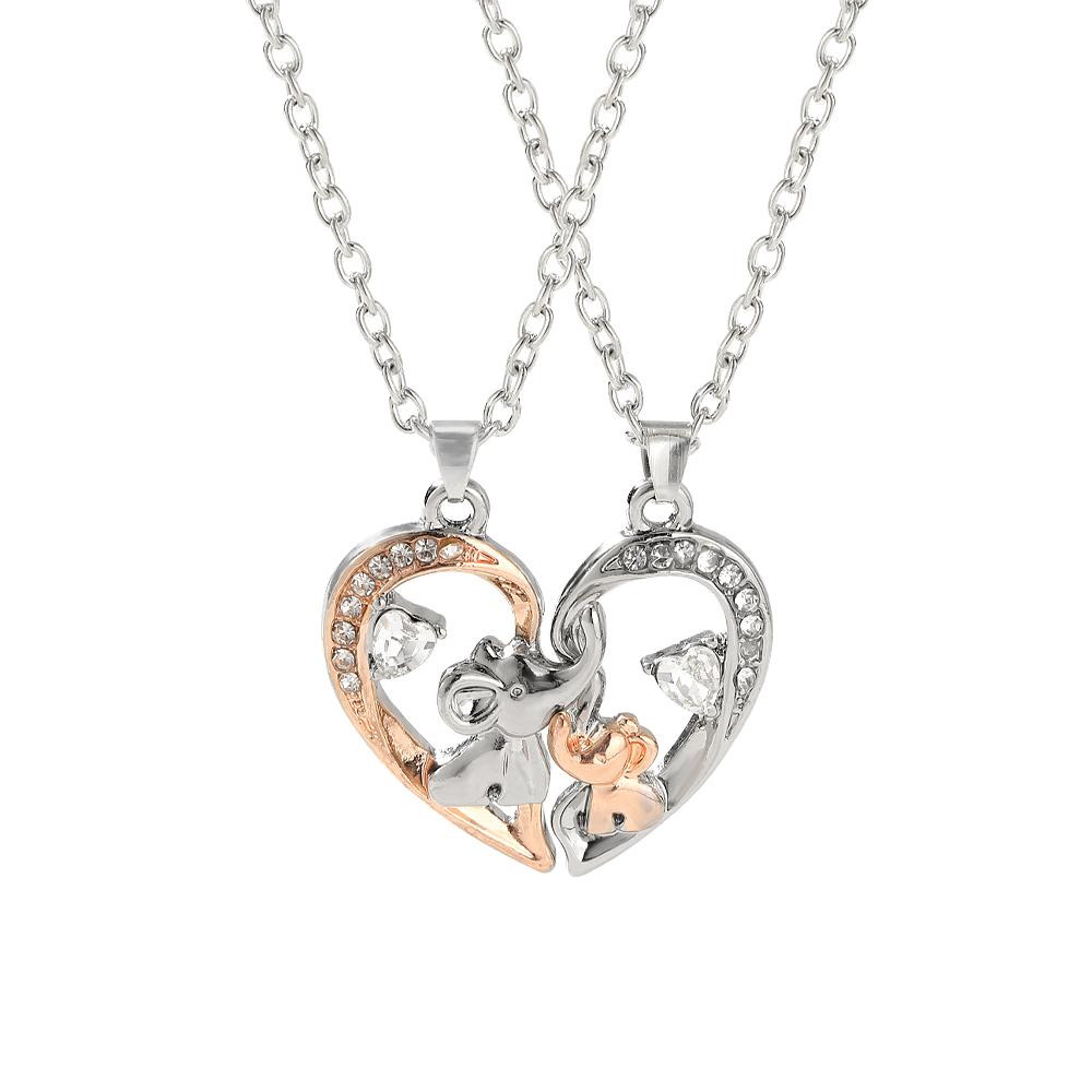 2Pcs/Set Funny Golden And Silvery Elephant Design Broken Crystal Heart Puzzle Pendant Necklace Mother s Day Jewelry Gift 45cm
2Pcs/Set Funny Golden And Silvery Elephant Design Broken Crystal Heart Puzzle Pendant Necklace Mother s Day Jewelry Gift 45cm
