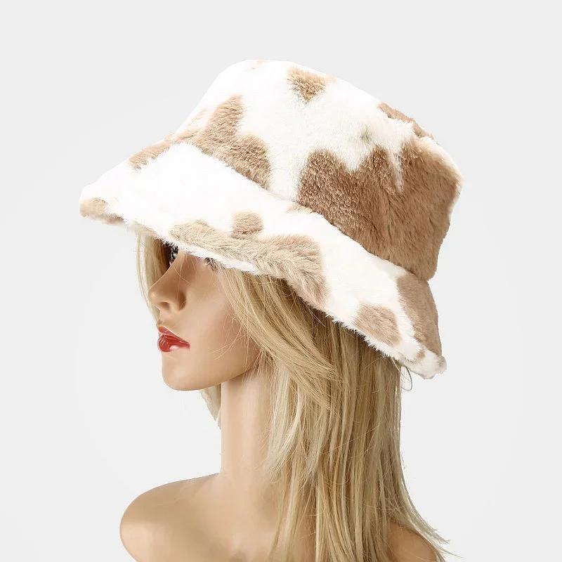 Plush New Cow Pattern Fisherman Hat Autumn and Winter Plush Thickened Basin Hat Japanese and Korean Fashion All-match Cute Hat чорний
Plush New Cow Pattern Fisherman Hat Autumn and Winter Plush Thickened Basin Hat Japanese and Korean Fashion All-match Cute Hat чорний