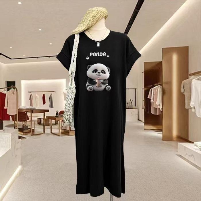 Printed T-shirt Dress - Loose and Casual Oversized Long Dress for Summer 4XL чорний
Printed T-shirt Dress - Loose and Casual Oversized Long Dress for Summer 4XL чорний