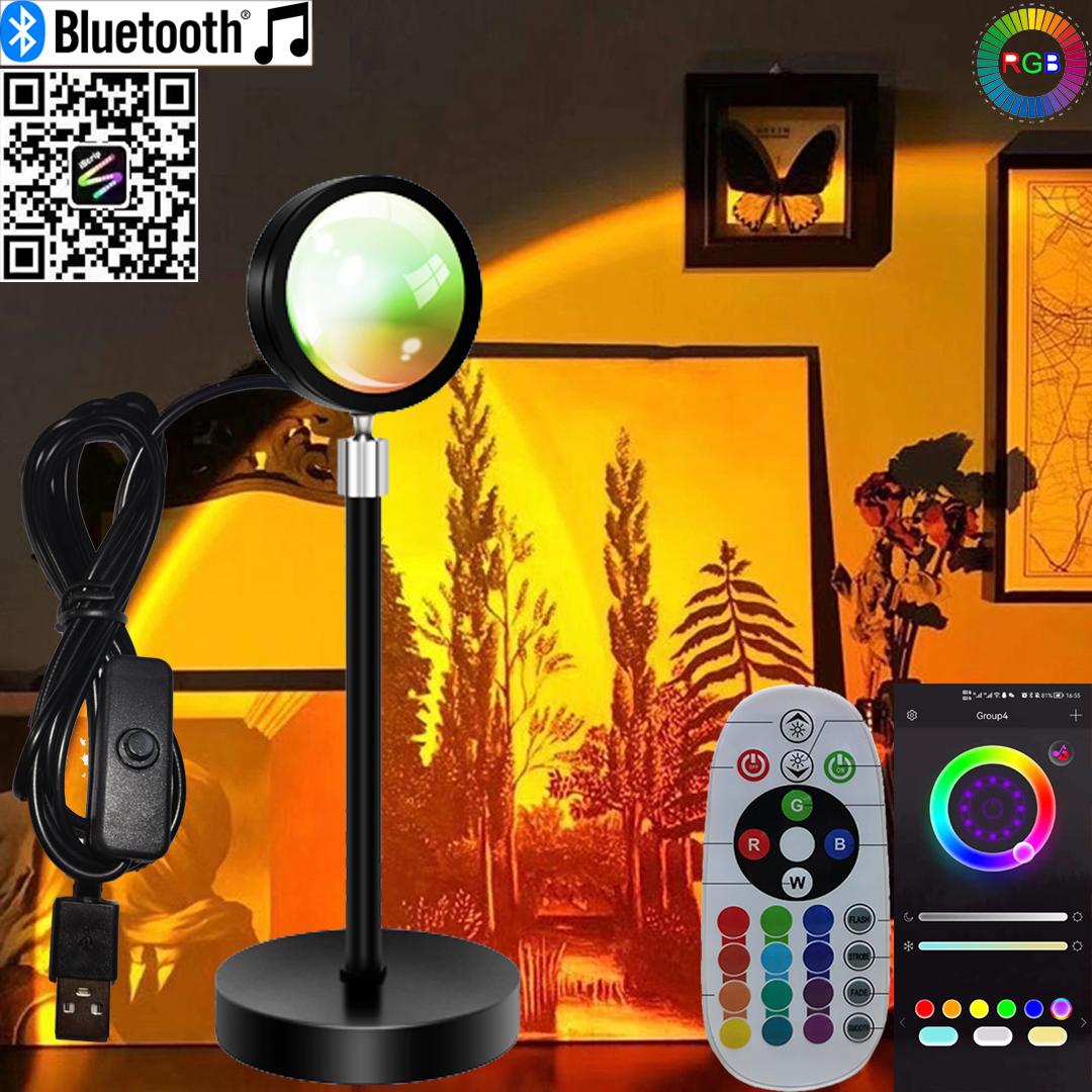 Портативный светодиодный RGB-проектор для заката с дистанционным управлением через Bluetooth-приложение, USB-фотосъемка и ритмичное диско-освещение для селфи
Портативный светодиодный RGB-проектор для заката с дистанционным управлением через Bluetooth-приложение, USB-фотосъемка и ритмичное диско-освещение для селфи