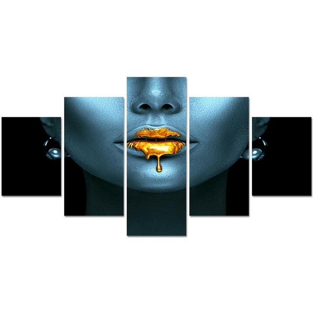 Canvas Painting 5 Pieces Golden Black Woman Poster Modular HD Prints Wall Art Modern Home Living Room Decor No Framework Picture 20x35 20x45 20x55cm
Canvas Painting 5 Pieces Golden Black Woman Poster Modular HD Prints Wall Art Modern Home Living Room Decor No Framework Picture 20x35 20x45 20x55cm