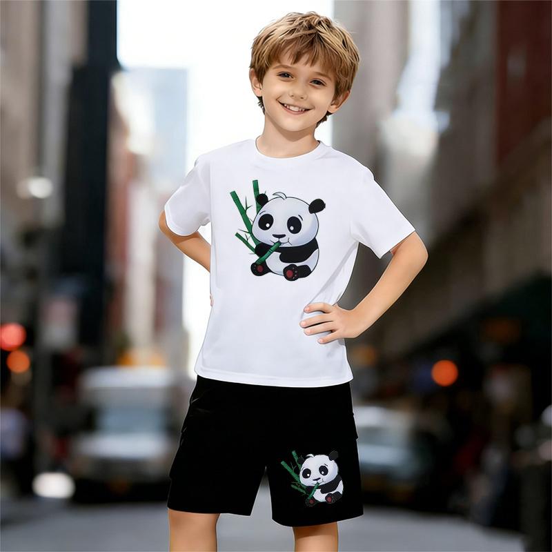 Boys 2 Piece Cute Panda Print Outfit, Short Sleeve T-Shirt and Shorts Set for Kids Age 5-14, Black and White Sporty Casual Summer Clothes 13-14 Years білий
Boys 2 Piece Cute Panda Print Outfit, Short Sleeve T-Shirt and Shorts Set for Kids Age 5-14, Black and White Sporty Casual Summer Clothes 13-14 Years білий