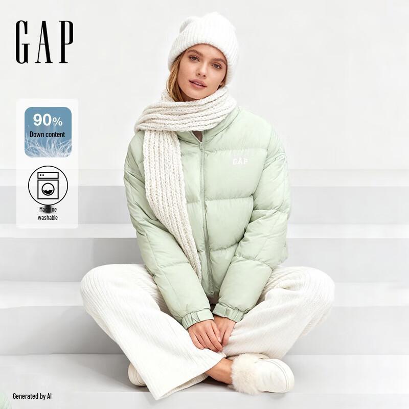 Женская короткая пуховая куртка Gap с принтом логотипа и воротником-стойкой L
Женская короткая пуховая куртка Gap с принтом логотипа и воротником-стойкой L