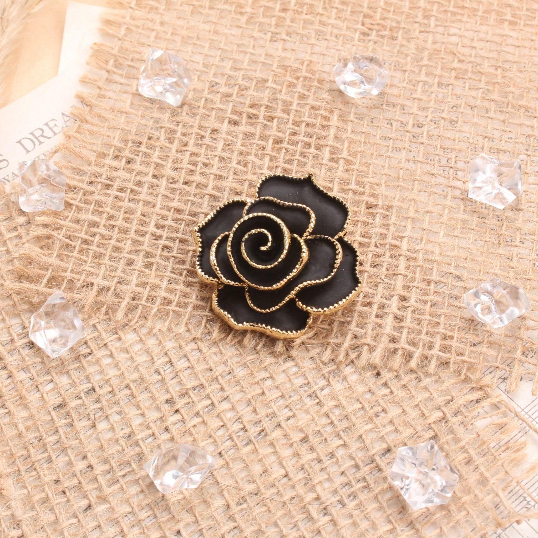 Vintage Rose Brooch Set, Gold-Tone with Red & Black Enamel, Elegant Floral Pin for Coat, Scarf & Fashion Accessory
Vintage Rose Brooch Set, Gold-Tone with Red & Black Enamel, Elegant Floral Pin for Coat, Scarf & Fashion Accessory