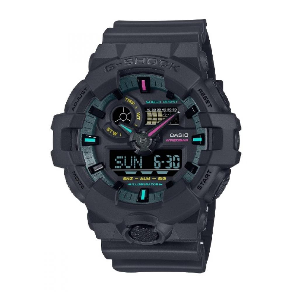 CASIO G SHOCK G SHOCK Мультифлуоресцентная серия цветов Матовый черный GA 700MF 1AJF
CASIO G SHOCK G SHOCK Мультифлуоресцентная серия цветов Матовый черный GA 700MF 1AJF