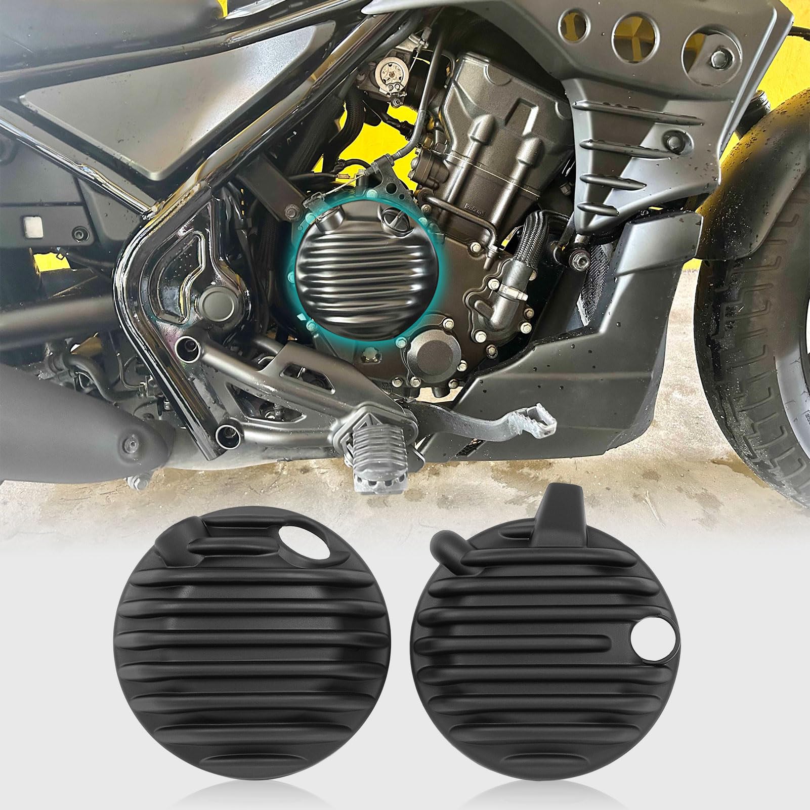 WOOGA Motorcycle Engine Cover/Slider/Guard for Left and Right Sides of Honda Rebel CMX 250, CL250, and CMX250 CL 250 (2023-2024)
WOOGA Motorcycle Engine Cover/Slider/Guard for Left and Right Sides of Honda Rebel CMX 250, CL250, and CMX250 CL 250 (2023-2024)