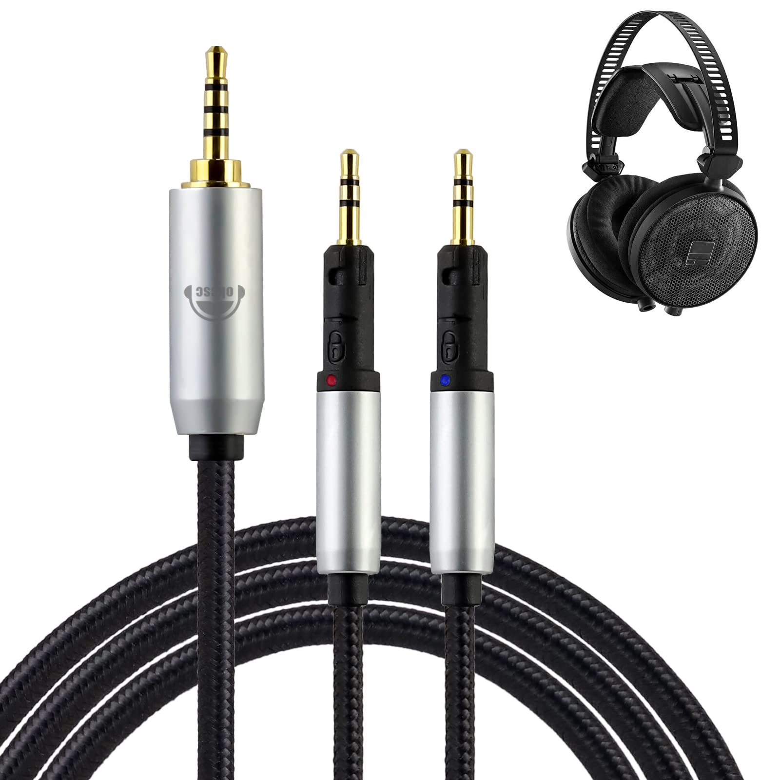 okcsc TCR70X Headphone Cable Replacement Cable for For Compatible with OFC with locking mechanism Length Earphones/Headphones Audio-Technica ATH-R70X
okcsc TCR70X Headphone Cable Replacement Cable for For Compatible with OFC with locking mechanism Length Earphones/Headphones Audio-Technica ATH-R70X