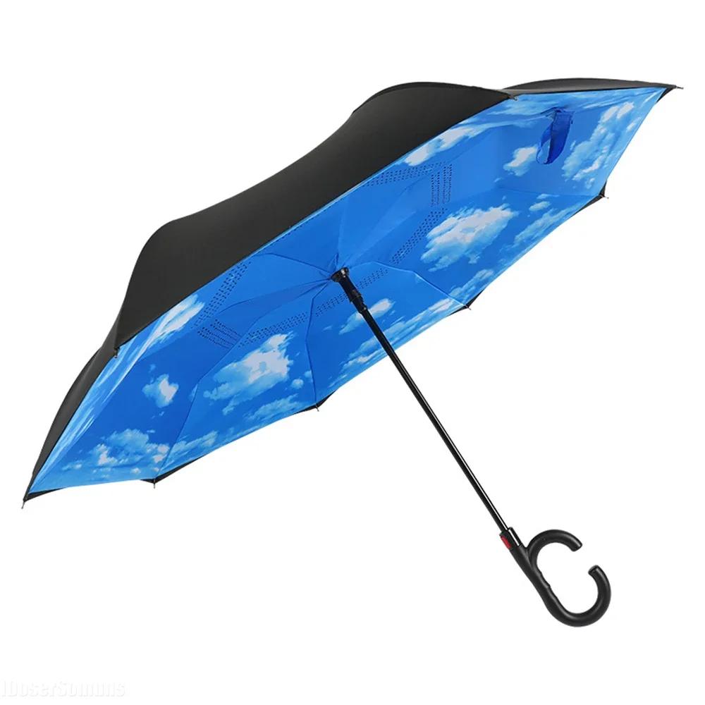Hands-free Automatic Reverse Umbrella Can Stand C-shaped Large Windproof Double-layer Parasol Car Reverse Sunny Umbrella
Hands-free Automatic Reverse Umbrella Can Stand C-shaped Large Windproof Double-layer Parasol Car Reverse Sunny Umbrella