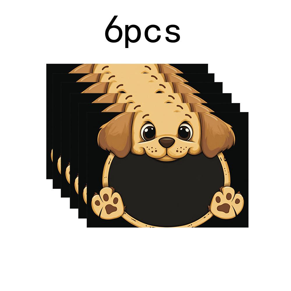 Cute brown puppy dog face placemats linen fabric kids dining table mats animal print home decor kitchen table accessories gift 4Pcs-30X45cm(12X18in
Cute brown puppy dog face placemats linen fabric kids dining table mats animal print home decor kitchen table accessories gift 4Pcs-30X45cm(12X18in