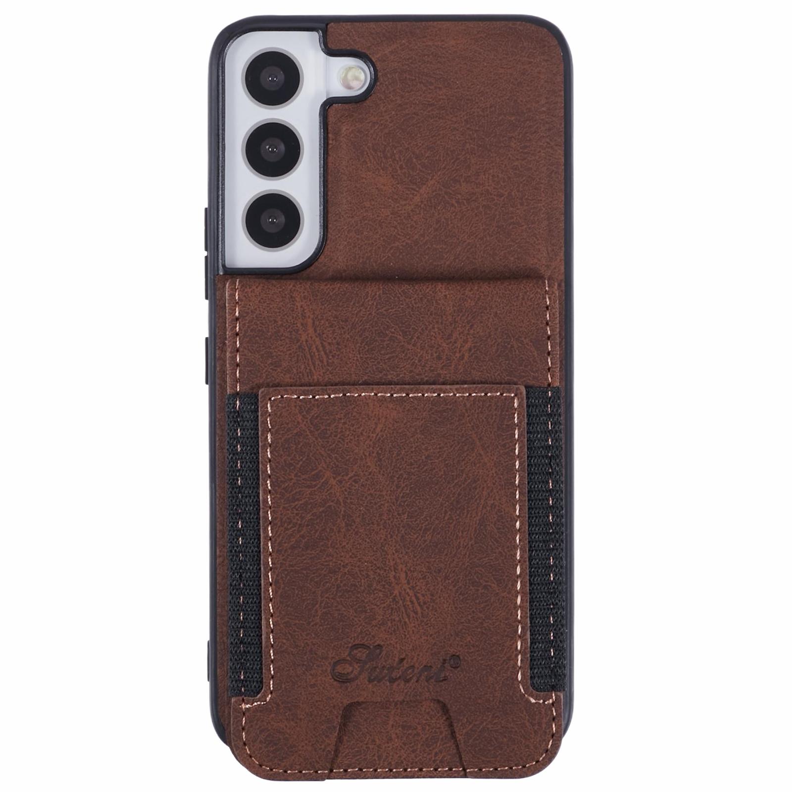 For Samsung Galaxy S22+ 5G Magnetic Case Card Slots Leather+TPU Kickstand Phone Cover Brown
For Samsung Galaxy S22+ 5G Magnetic Case Card Slots Leather+TPU Kickstand Phone Cover Brown