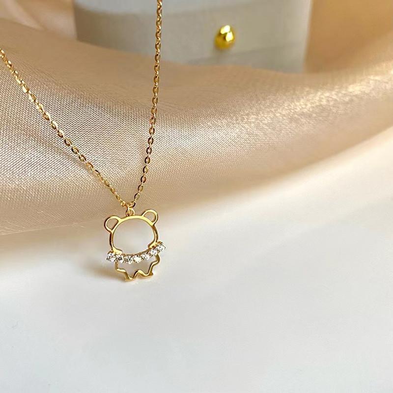 Ожерелье с медведем из стерлингового серебра 925 пробы для женщин, милая, милая и с бриллиантами, особый дизайн, легкая роскошная цепочка на ключицы 925
Ожерелье с медведем из стерлингового серебра 925 пробы для женщин, милая, милая и с бриллиантами, особый дизайн, легкая роскошная цепочка на ключицы 925