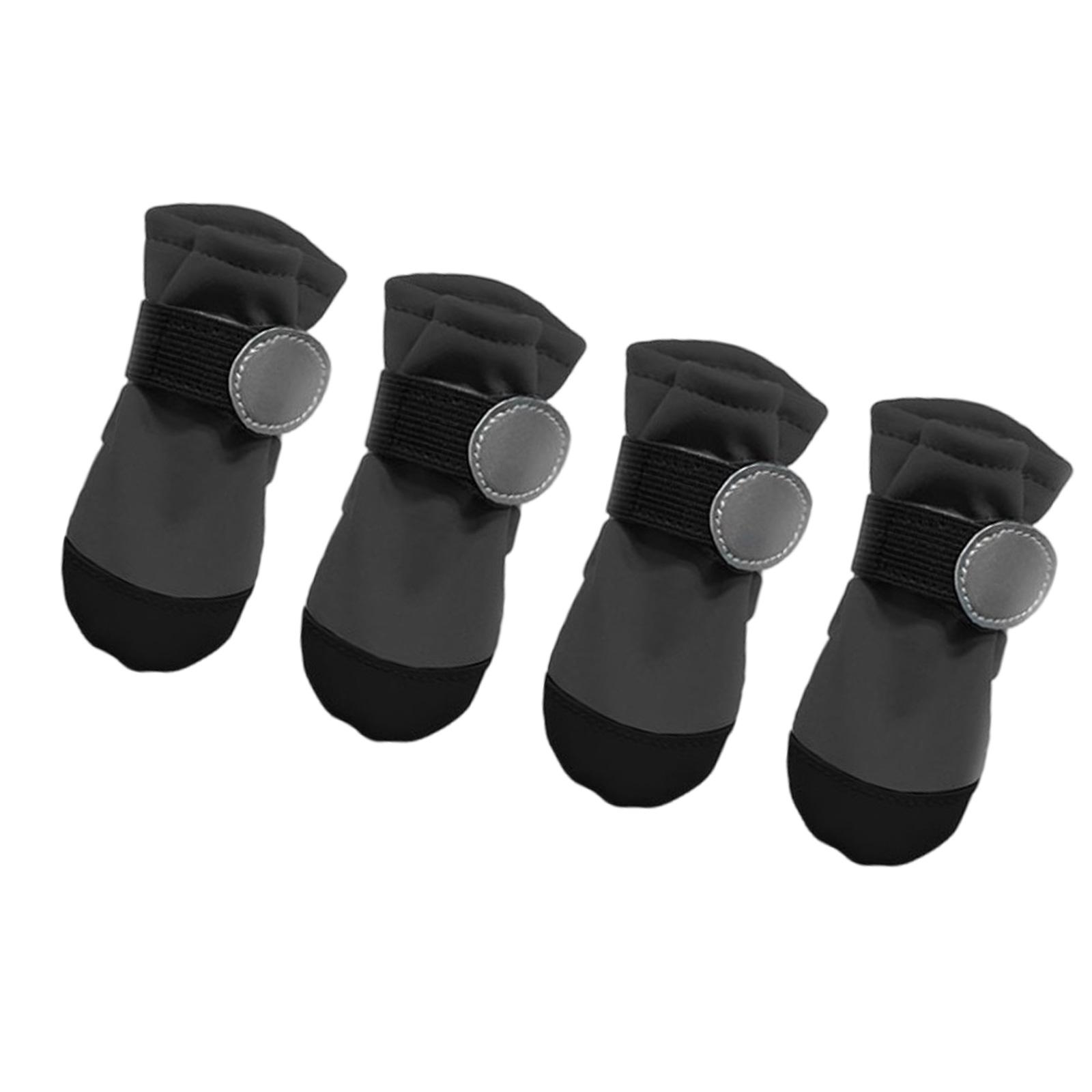 4Pieces Waterproof Dog Boots Reflective Safety Design AntiSlip Sole Soft Paw Protectors Dog Shoes for Small Breeds S чорний
4Pieces Waterproof Dog Boots Reflective Safety Design AntiSlip Sole Soft Paw Protectors Dog Shoes for Small Breeds S чорний