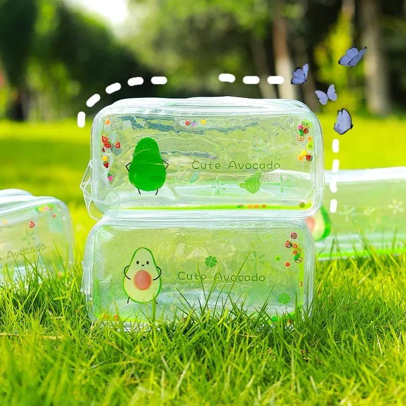 Cute Avocado Transparent Quicksand Pencil Case Cartoon Peach Large Capacity School Supplies Stationery Portable Cosmetic Bag Avocado random
Cute Avocado Transparent Quicksand Pencil Case Cartoon Peach Large Capacity School Supplies Stationery Portable Cosmetic Bag Avocado random