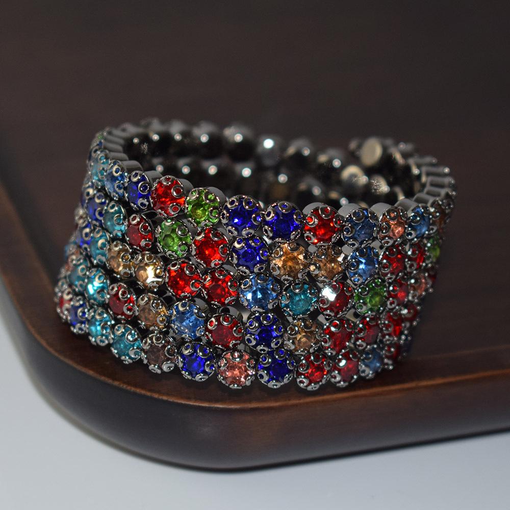 Новый свадебный браслет на руку из страз AB, сценическое хрустальное украшение
Новый свадебный браслет на руку из страз AB, сценическое хрустальное украшение