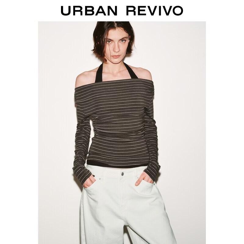 UR 2026 Spring Color Block Striped Halter T-Shirt S
UR 2026 Spring Color Block Striped Halter T-Shirt S