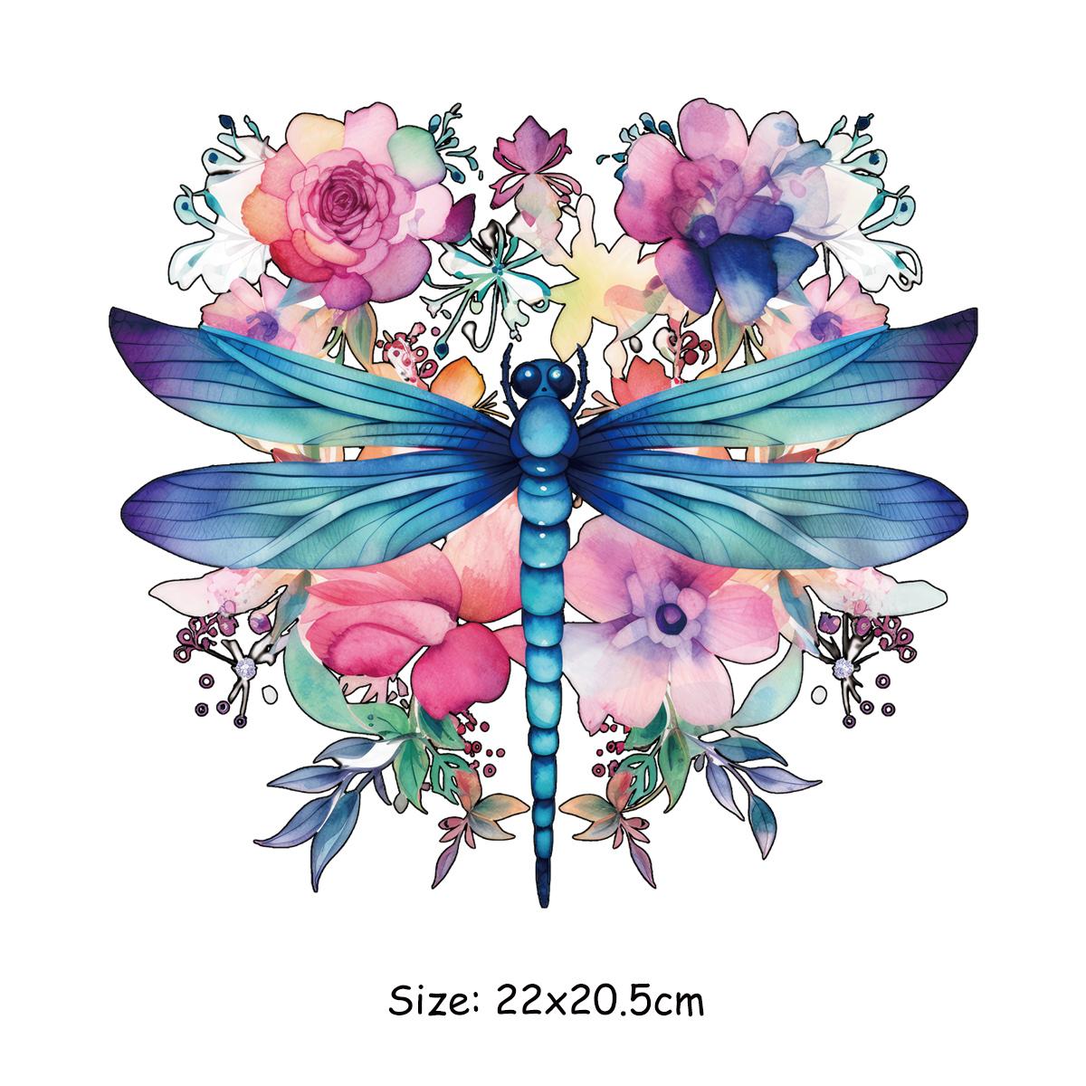 Термонаклейки Нашивки Стрекозы Термопресс DIY Виниловые A-Level Моющиеся Толстовки Топы Нашивки На Одежде Для Девочек Мальчиков Футболка