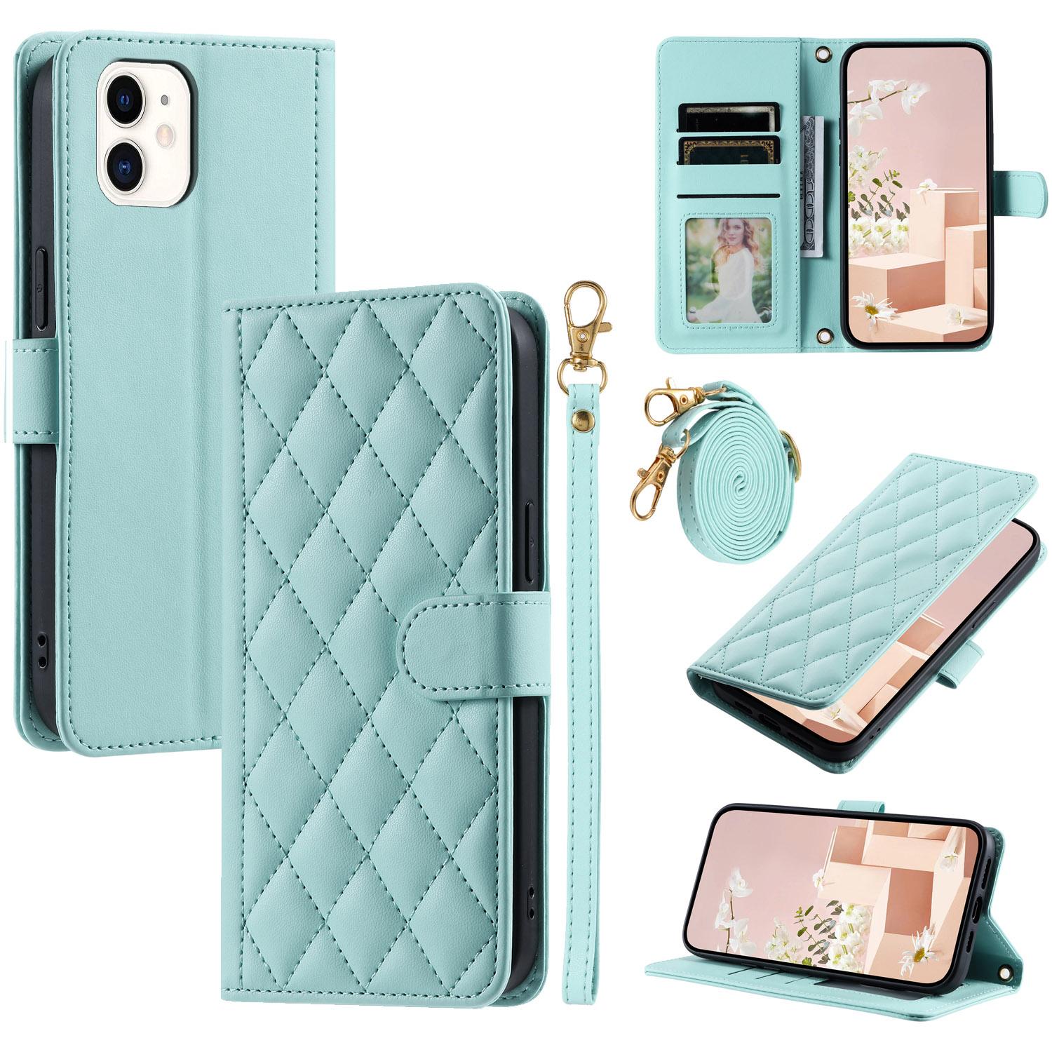 Для iPhone 12 mini шкіряний чохол Crossbody Phone Cover з 2 ремінцями Mint Green
Для iPhone 12 mini шкіряний чохол Crossbody Phone Cover з 2 ремінцями Mint Green