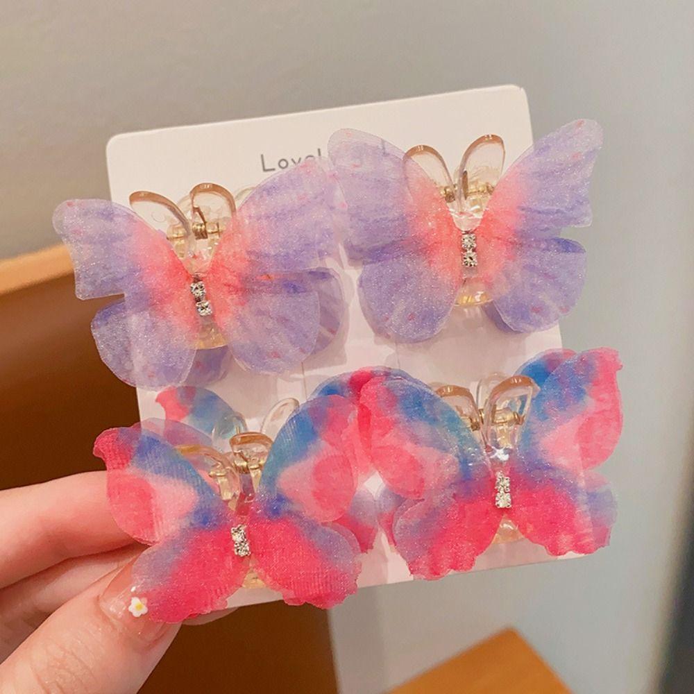 Gauze Butterfly Hair Clip Rhinestone Small Hair Claw Temperament Children Hairpin Ladies/Girls
Gauze Butterfly Hair Clip Rhinestone Small Hair Claw Temperament Children Hairpin Ladies/Girls