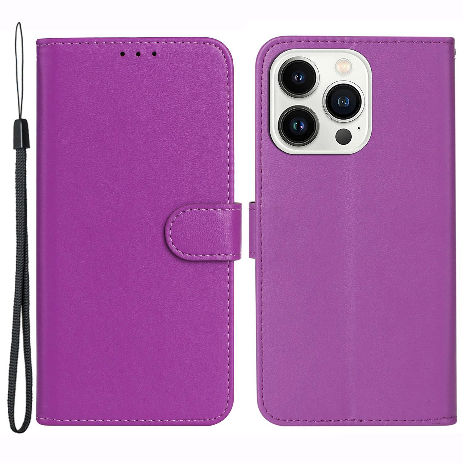 For iPhone 16 Pro Case PU Leather Stand Card Slots Phone Cover Solid Color Purple
For iPhone 16 Pro Case PU Leather Stand Card Slots Phone Cover Solid Color Purple