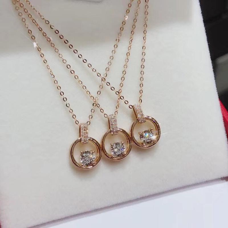 S925 Sterling Silver Round Pendant Necklace with Diamond Accent - Classic, High-End, Versatile Clavicle Chain for Women 925 Silver
S925 Sterling Silver Round Pendant Necklace with Diamond Accent - Classic, High-End, Versatile Clavicle Chain for Women 925 Silver