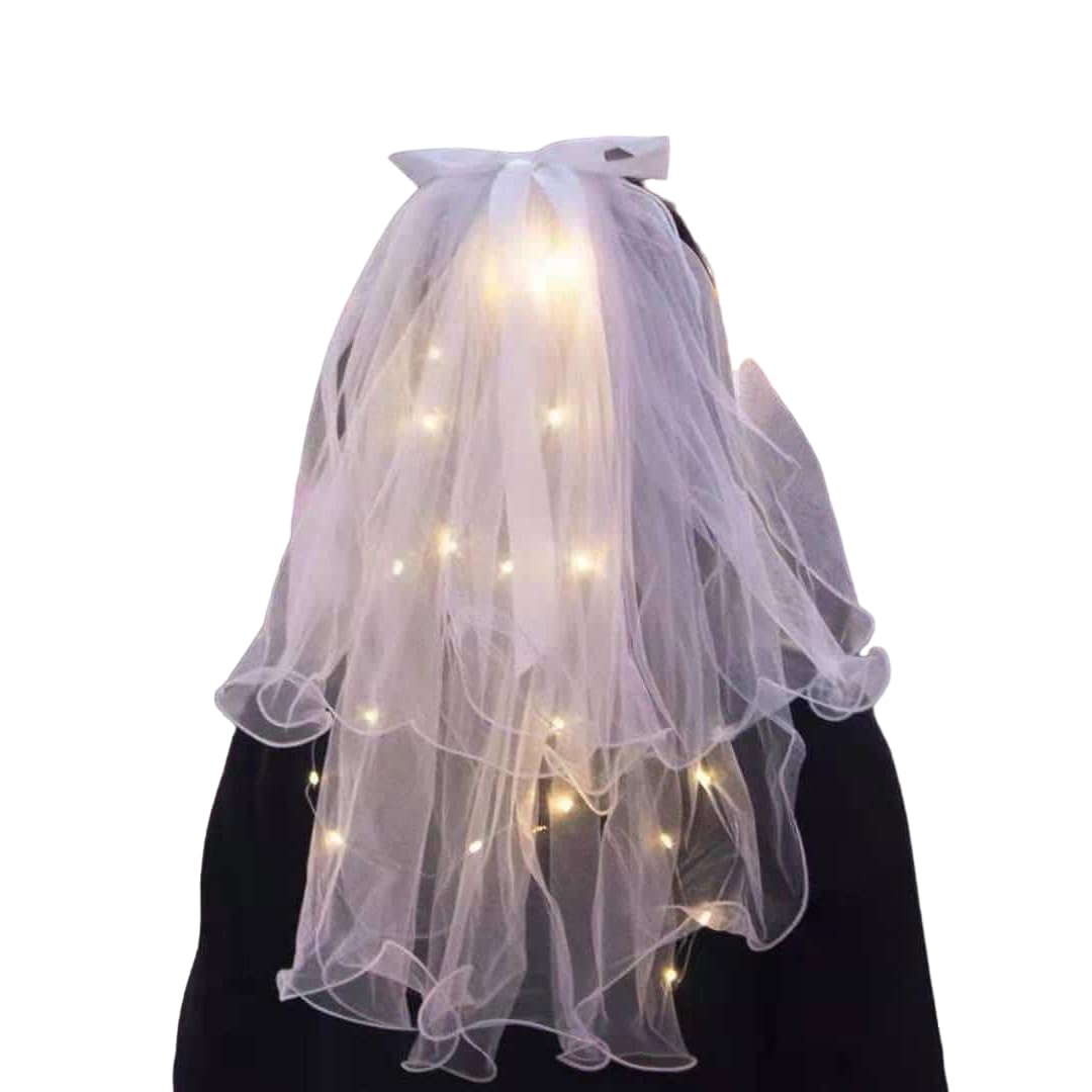 Fashion Alley 1 Pcs Wedding Hair Accessory | Bridal LED Light Lace Veil with Hair Pin | White Veil for Women & Girls | Perfect for Wedding, Party
Fashion Alley 1 Pcs Wedding Hair Accessory | Bridal LED Light Lace Veil with Hair Pin | White Veil for Women & Girls | Perfect for Wedding, Party