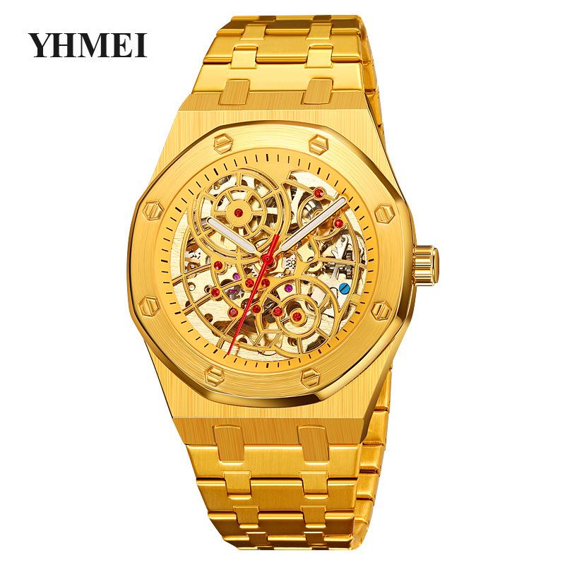 Мужские роскошные механические часы-скелетоны из нержавеющей стали с большим циферблатом, полностью автоматический дизайн
Мужские роскошные механические часы-скелетоны из нержавеющей стали с большим циферблатом, полностью автоматический дизайн