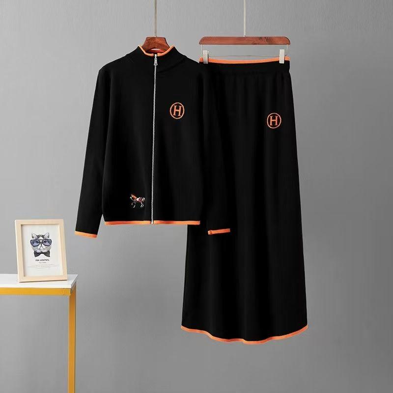 Модный вязаный свитер и юбка, комплект из двух предметов, вязаный свитер на молнии и юбка Black One size
Модный вязаный свитер и юбка, комплект из двух предметов, вязаный свитер на молнии и юбка Black One size