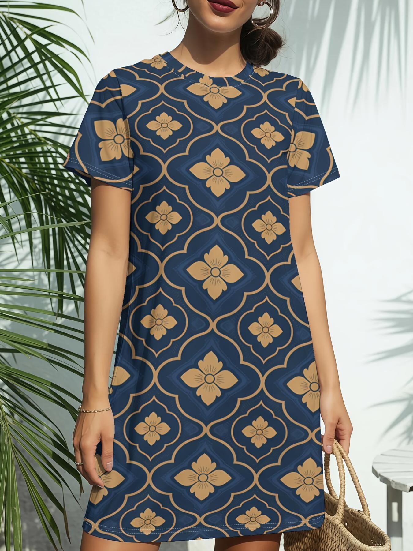 Women s Navy Golden Short-Sleeve T-Shirt Dress - Round Neck Casual Short Dress with Round Neck. Regular Fit Spring Summer Outfits. Versatile Dress Sui 3XL дубильная кора
Women s Navy Golden Short-Sleeve T-Shirt Dress - Round Neck Casual Short Dress with Round Neck. Regular Fit Spring Summer Outfits. Versatile Dress Sui 3XL дубильная кора