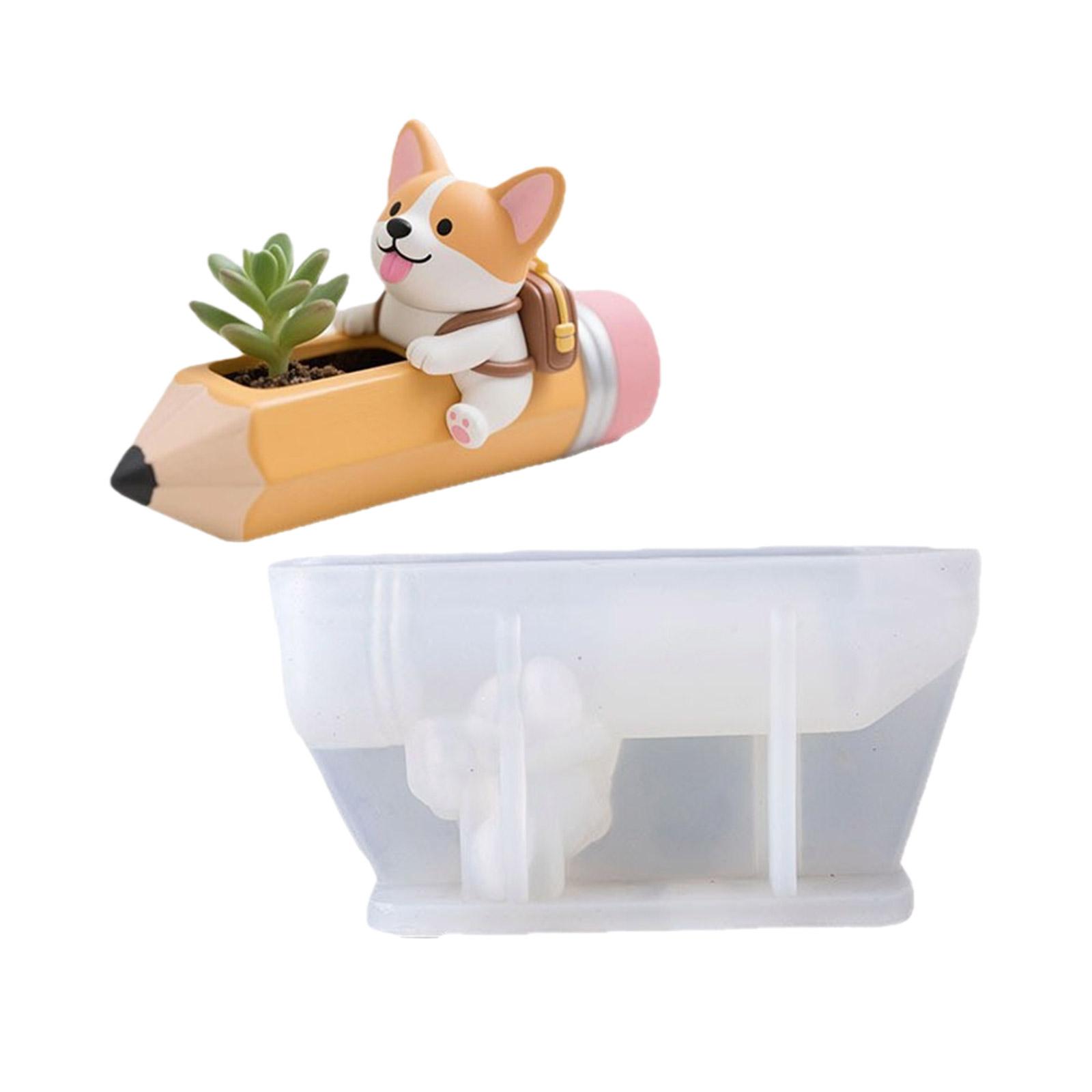 Silicone Craft Mold Playful Pencil Dog Shape Planter Molds Suitable for Resin Casting Cement Projects and Artistic Gifts 1
Silicone Craft Mold Playful Pencil Dog Shape Planter Molds Suitable for Resin Casting Cement Projects and Artistic Gifts 1