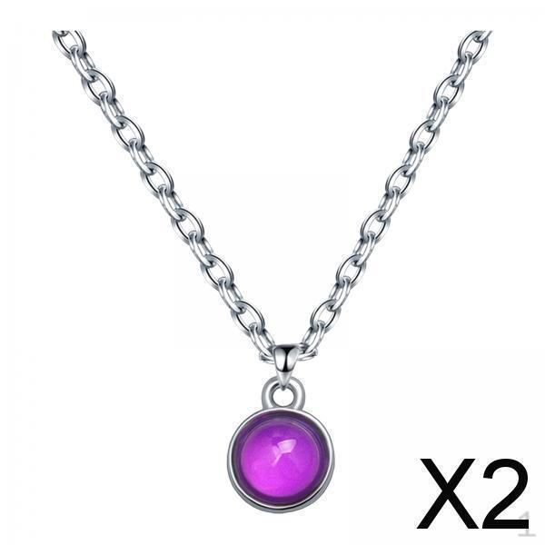 2x Ожерелье настроения, Ювелирные изделия с датчиком температуры в подарок, Очаровательный кулон, меняющий цвет
2x Ожерелье настроения, Ювелирные изделия с датчиком температуры в подарок, Очаровательный кулон, меняющий цвет