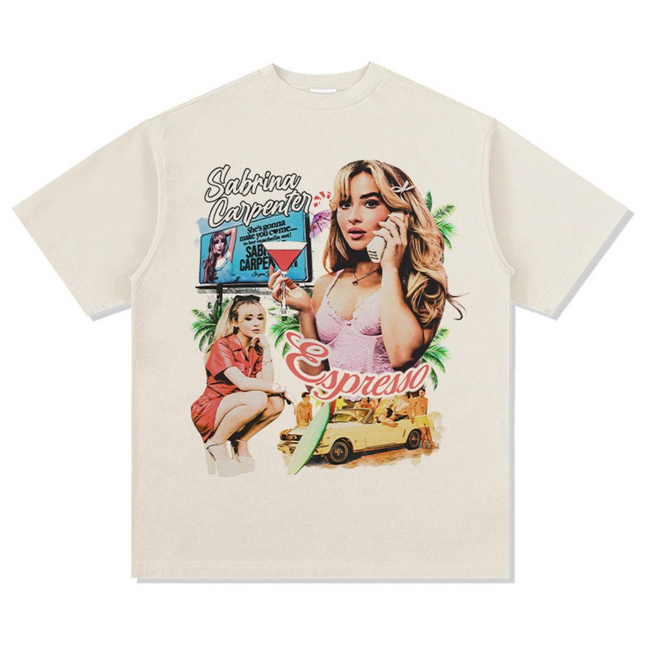 Sabrina Carpenter Espresso T Shirt Retro Pop Music Singer Concert Graphic Print Cotton Oversized Short Sleeve Tee for Fans 5XL різнокольоровий
Sabrina Carpenter Espresso T Shirt Retro Pop Music Singer Concert Graphic Print Cotton Oversized Short Sleeve Tee for Fans 5XL різнокольоровий