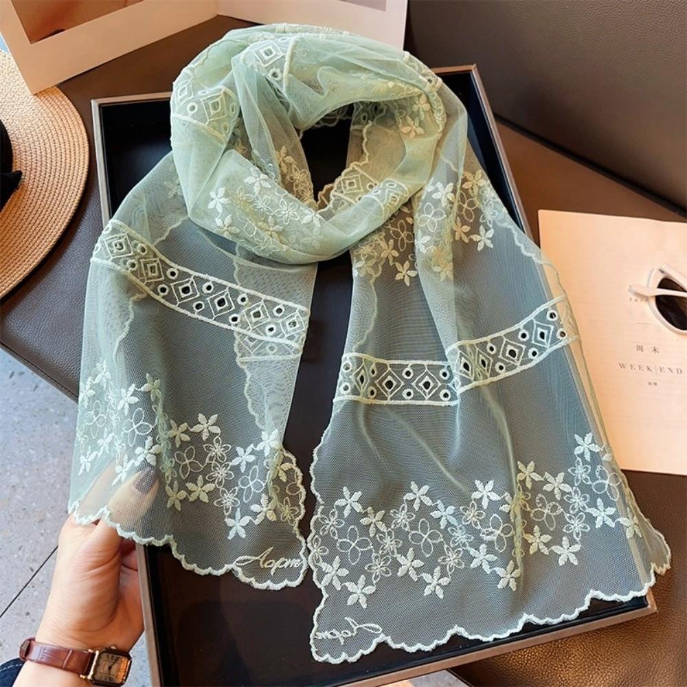 Summer Lace Small Long Scarf Embroidered Flower Solid Color Travel Sun Protection Scarf Soft Decorative Shawl for Women Girl зелений
Summer Lace Small Long Scarf Embroidered Flower Solid Color Travel Sun Protection Scarf Soft Decorative Shawl for Women Girl зелений