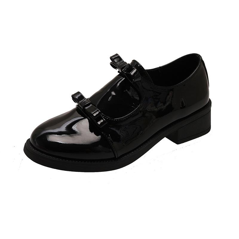 Round Head Bow Mary Jane Small Leather Shoes Women S 2025 New Spring Loafers Black Patent Leather Shoes 42 чорний
Round Head Bow Mary Jane Small Leather Shoes Women S 2025 New Spring Loafers Black Patent Leather Shoes 42 чорний