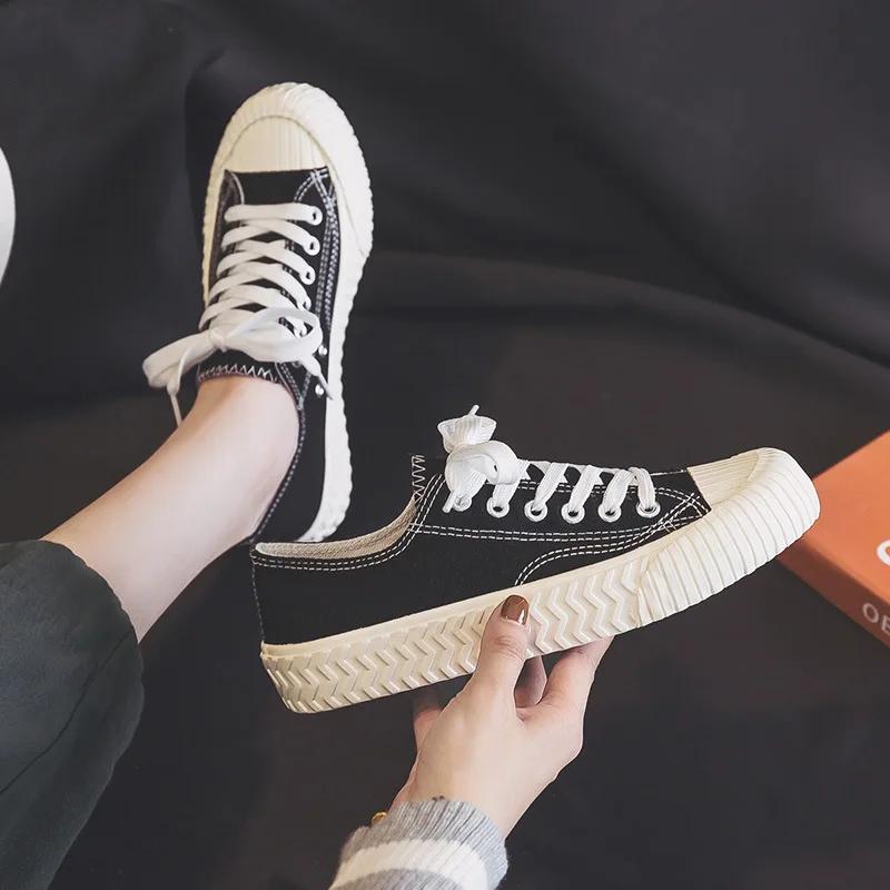 fashion Korean Canvas Shoes Woman Fashion Sneakers Low Cut Lace-up Zapatos De Mujer High Quality Casual Flats Shoes Woman 40 чорний
fashion Korean Canvas Shoes Woman Fashion Sneakers Low Cut Lace-up Zapatos De Mujer High Quality Casual Flats Shoes Woman 40 чорний