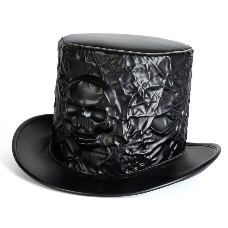 Halloween Skull Hat In PU and Polyester Features Wide Brims Design And Black Color Breathable Top Hat for Men and Women 1
Halloween Skull Hat In PU and Polyester Features Wide Brims Design And Black Color Breathable Top Hat for Men and Women 1