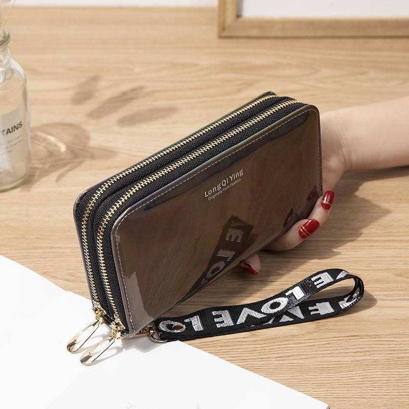 Новый стильный женский кошелек с двойной молнией Laser - вместительный клатч и мягкий кошелек для монет серый
Новый стильный женский кошелек с двойной молнией Laser - вместительный клатч и мягкий кошелек для монет серый