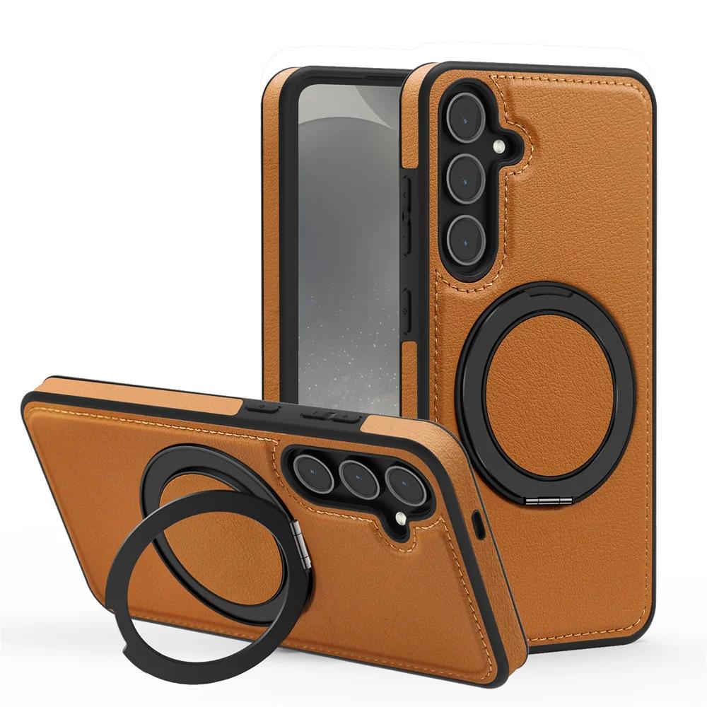 Business Rotating Stand Leather Magnetic Phone Case for Samsung Galaxy S26 S25 Edge S24 Ultra FE S22 S23 Plus Protector Cover Galaxy S26 Ultra коричневий
Business Rotating Stand Leather Magnetic Phone Case for Samsung Galaxy S26 S25 Edge S24 Ultra FE S22 S23 Plus Protector Cover Galaxy S26 Ultra коричневий