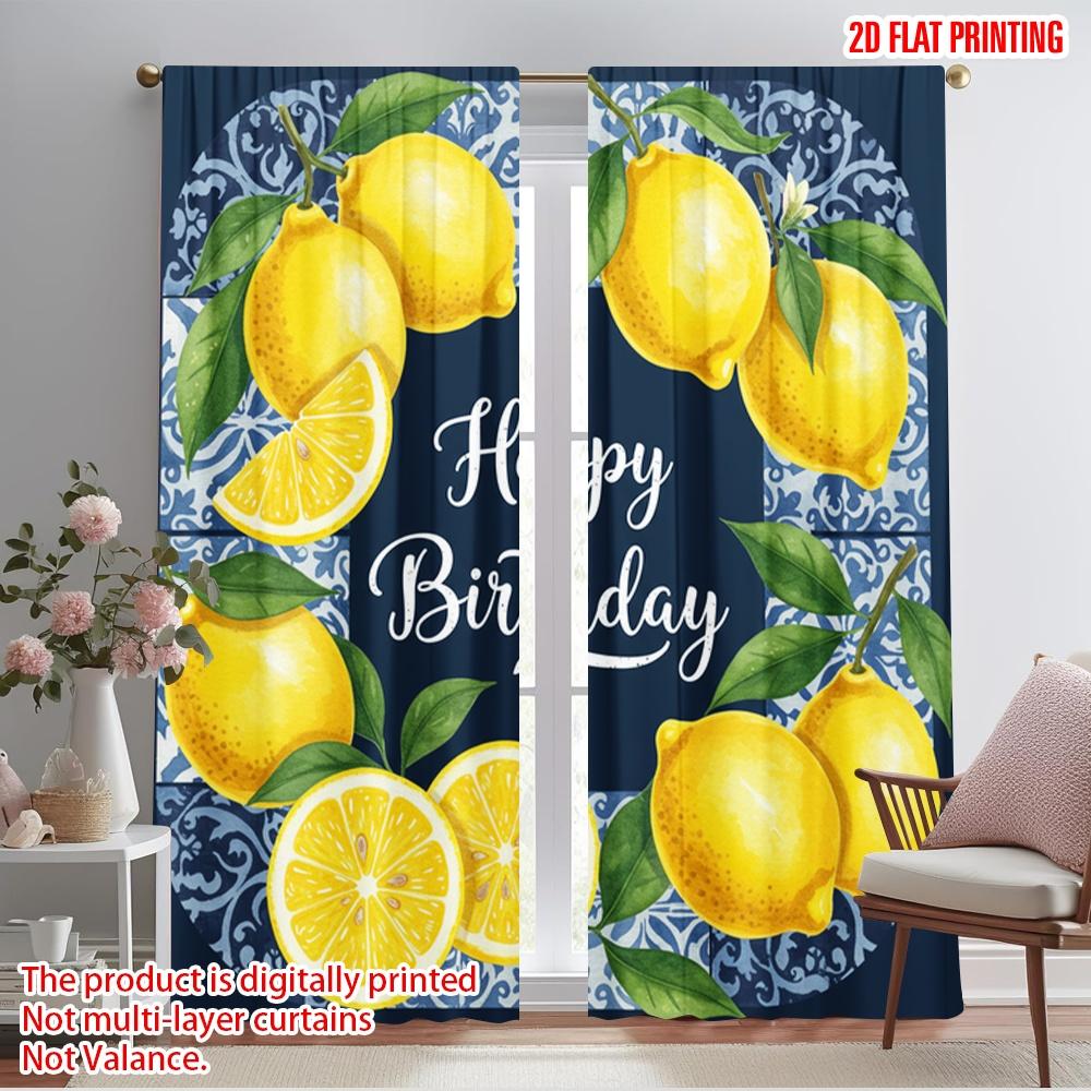 2pcs 2D flat printing Scene Curtain Lemon Birthday Greeting Card Polyester Without Electricity Holiday Decorations Use for All 52.50×116.00 CM 2pcs
2pcs 2D flat printing Scene Curtain Lemon Birthday Greeting Card Polyester Without Electricity Holiday Decorations Use for All 52.50×116.00 CM 2pcs
