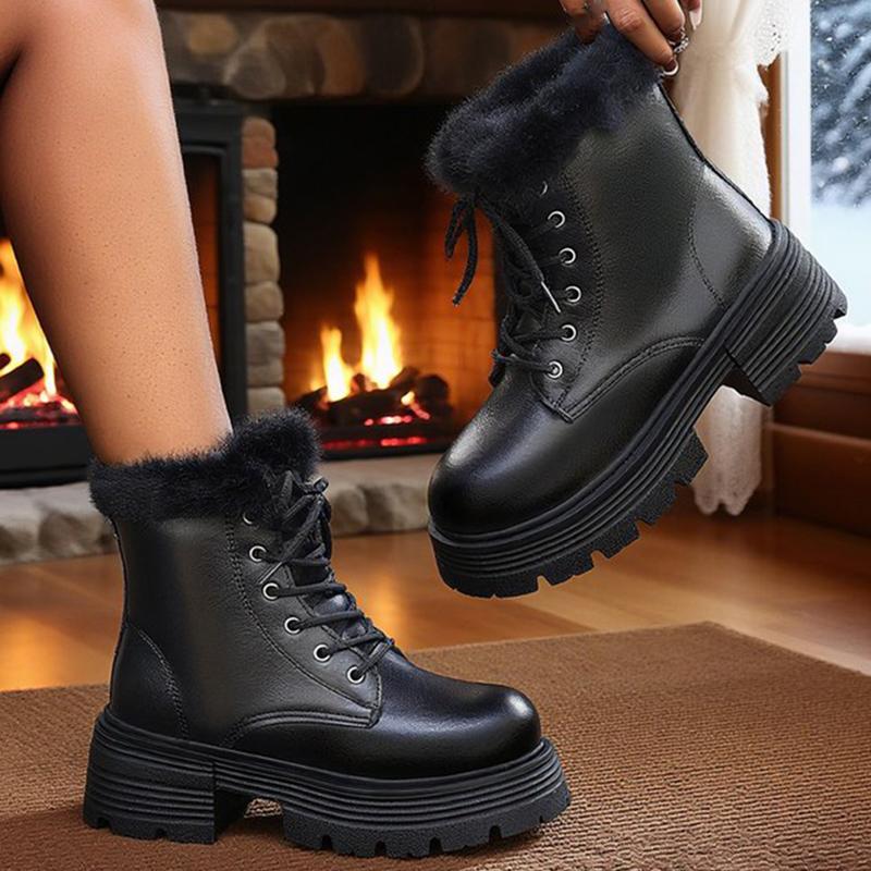 Fashion Short Plush Warm Ankle Boots for Women Classic Black Beige Pu Leather Boots Woman Winter Chunky Platform Furry Booties Ladies 42 чёрный
Fashion Short Plush Warm Ankle Boots for Women Classic Black Beige Pu Leather Boots Woman Winter Chunky Platform Furry Booties Ladies 42 чёрный