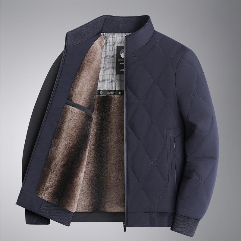 Men s Winter Thickened Velvet Cotton Jacket - Warm Short Stand-up Collar for Middle-Aged & Elderly M темно-синього кольору
Men s Winter Thickened Velvet Cotton Jacket - Warm Short Stand-up Collar for Middle-Aged & Elderly M темно-синього кольору