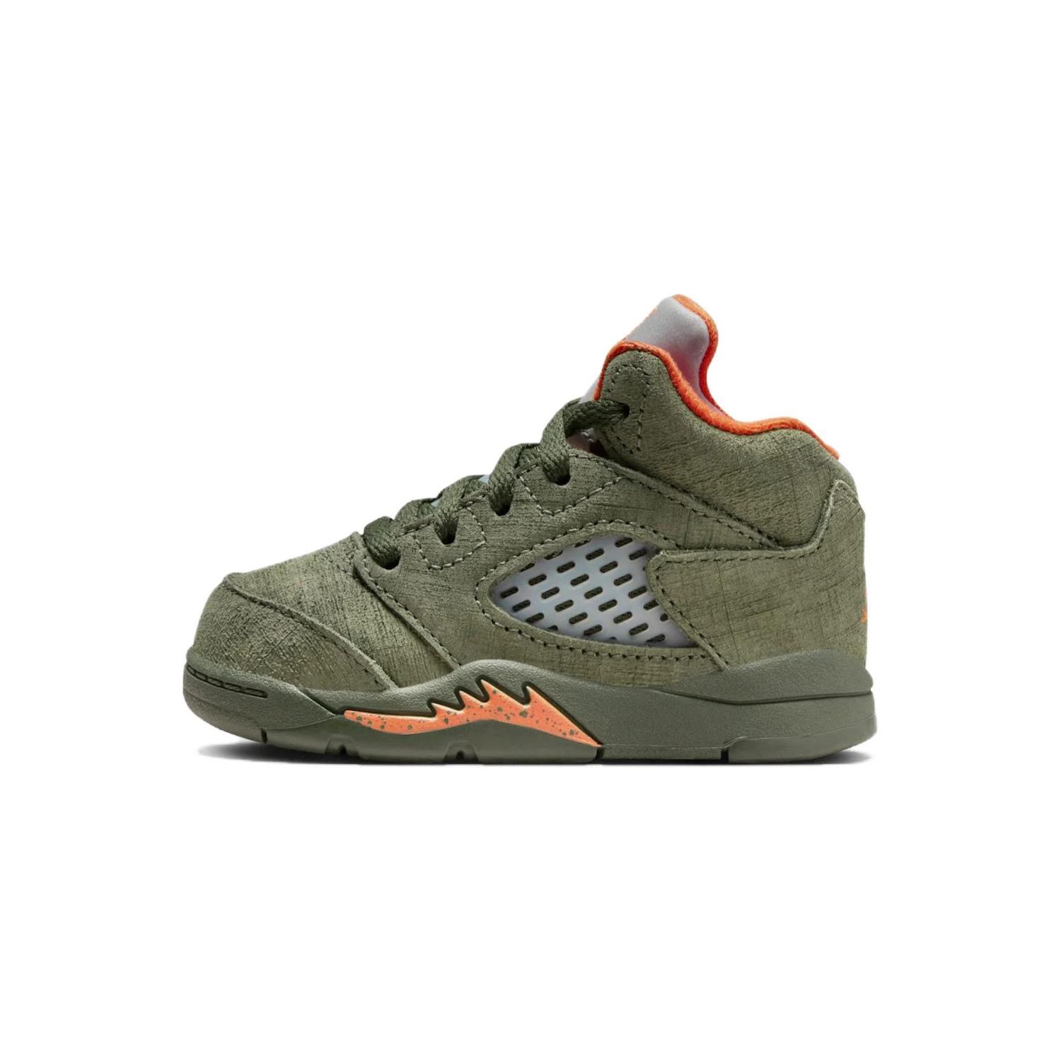 Детские кроссовки Air Jordan 5 Retro TD Olive 2024 Green Army-Oliv Solar-Orange 440890-308 26
Детские кроссовки Air Jordan 5 Retro TD Olive 2024 Green Army-Oliv Solar-Orange 440890-308 26