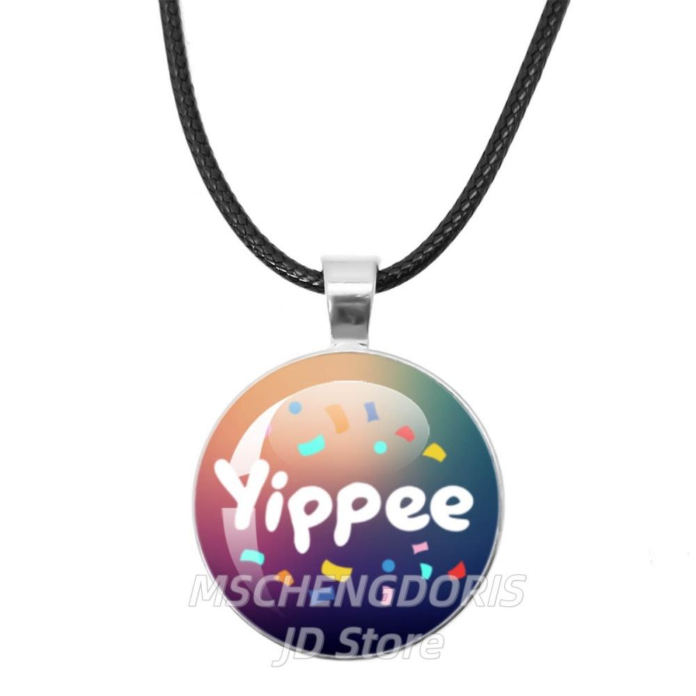 TBH Autism Creature Yippies Necklace Funny Yippee Meme Cartoon Black Rope Chain Glass Pendant Necklace Jewelry Charm Gift
TBH Autism Creature Yippies Necklace Funny Yippee Meme Cartoon Black Rope Chain Glass Pendant Necklace Jewelry Charm Gift