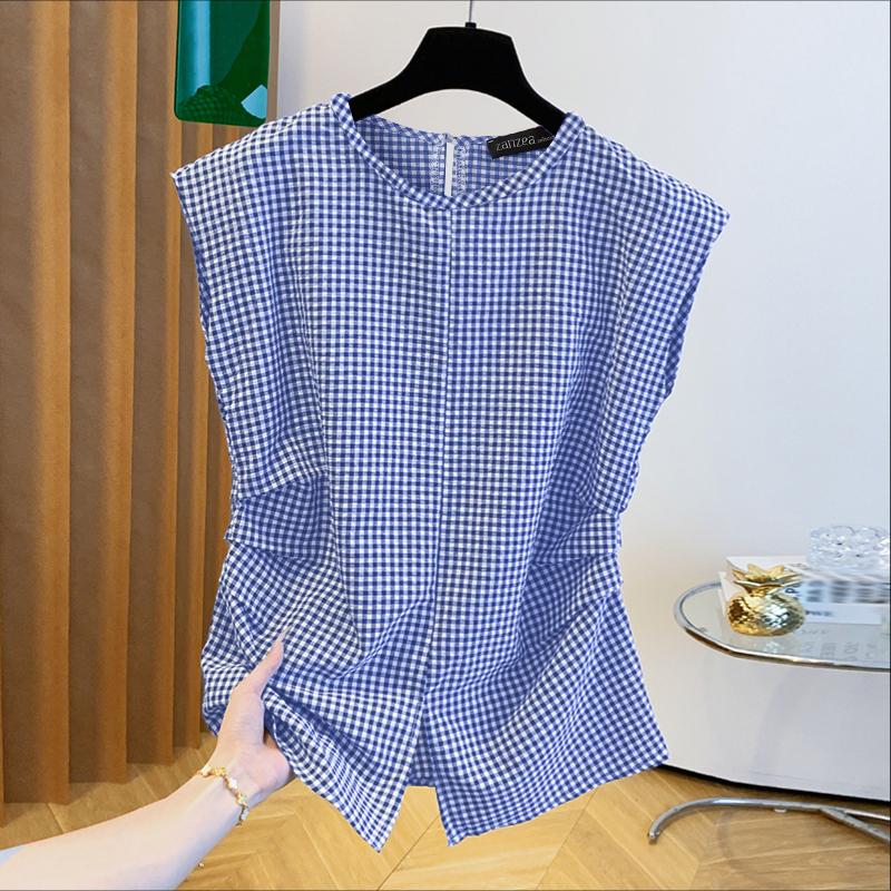 ZANZEA Женские повседневные летние майки без рукавов с круглым вырезом и принтом в клетку 2XL синий
ZANZEA Женские повседневные летние майки без рукавов с круглым вырезом и принтом в клетку 2XL синий
