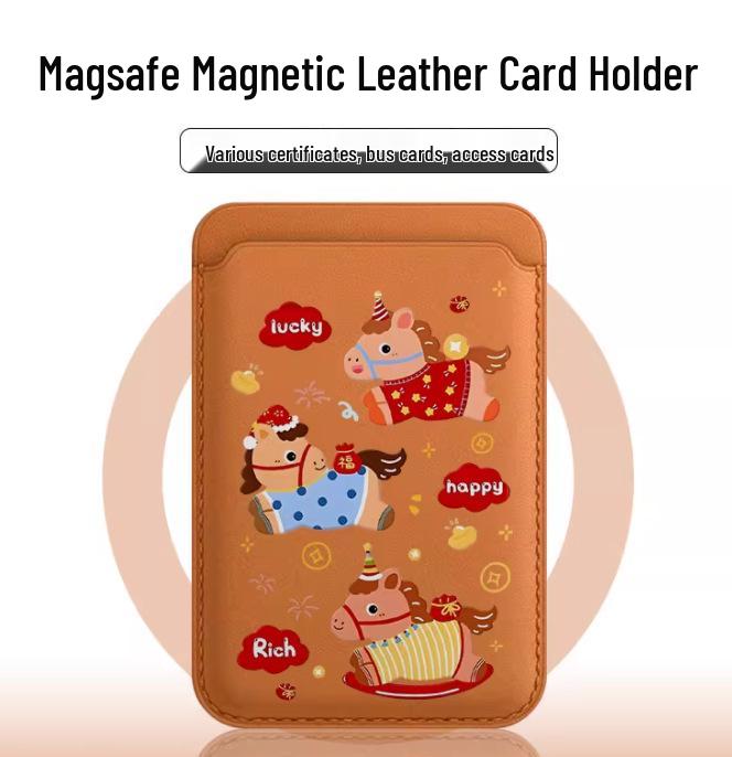 Lucky Happy Little Horse MAGsafe Magnetic Leather Card Holder Compatible Apple Phone Case Single Card Package
Lucky Happy Little Horse MAGsafe Magnetic Leather Card Holder Compatible Apple Phone Case Single Card Package