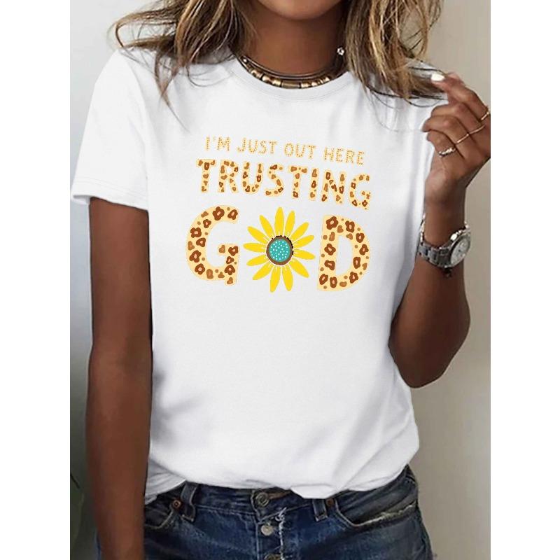 European Size Women s T-Shirt - White Base with Leopard Print & Floral Accent - Relaxed Fit Round Neck Top - Everyday Casual All-Season Shirt S белый
European Size Women s T-Shirt - White Base with Leopard Print & Floral Accent - Relaxed Fit Round Neck Top - Everyday Casual All-Season Shirt S белый