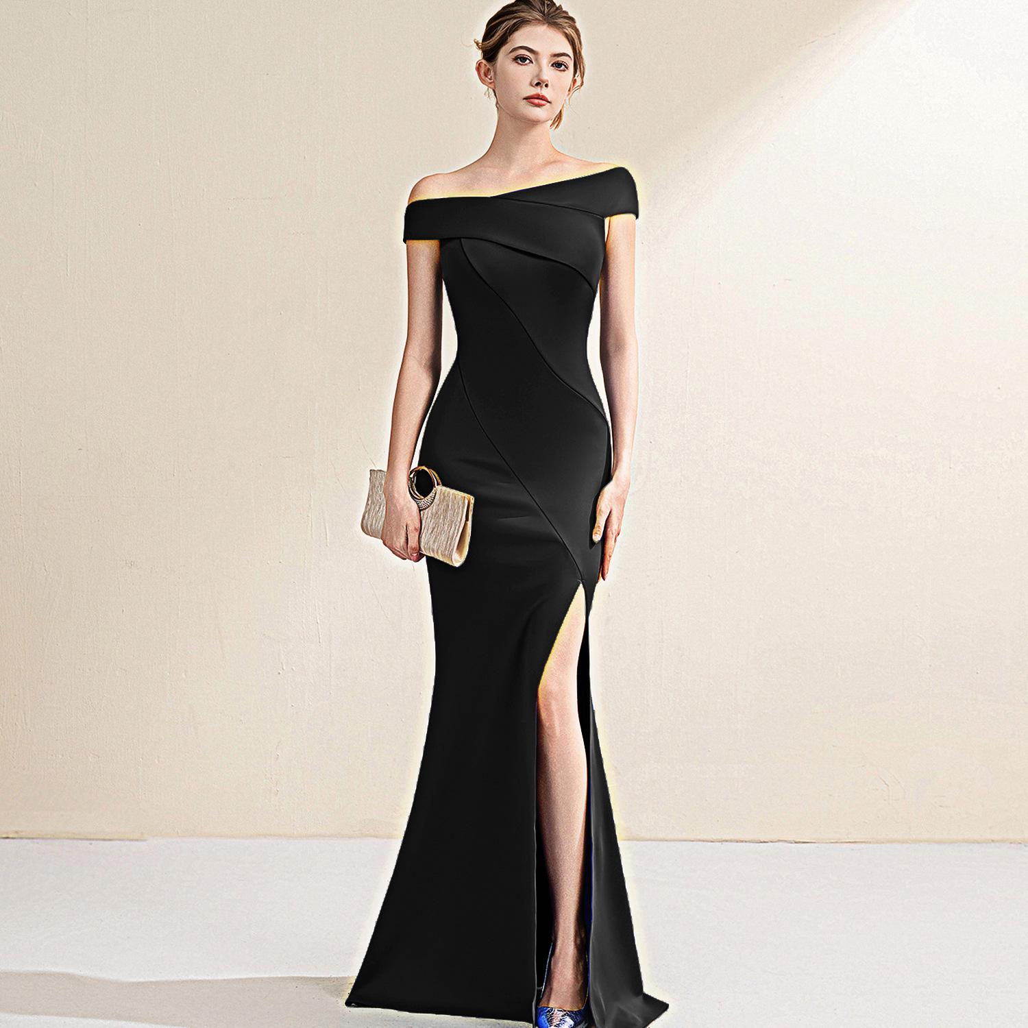 Elegant Off-the-Shoulder Mermaid Gown for Social Gatherings & Banquets L чорний
Elegant Off-the-Shoulder Mermaid Gown for Social Gatherings & Banquets L чорний