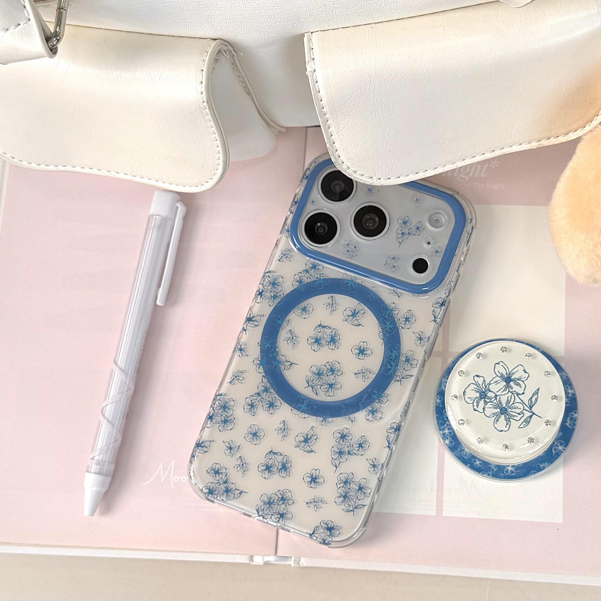 Retro Blue Flower Diamond Studded Magnetic Phone Case for Apple 16/17 Pro Max/iPhone 15, 14P (Female) iPhone 14 Pro
Retro Blue Flower Diamond Studded Magnetic Phone Case for Apple 16/17 Pro Max/iPhone 15, 14P (Female) iPhone 14 Pro