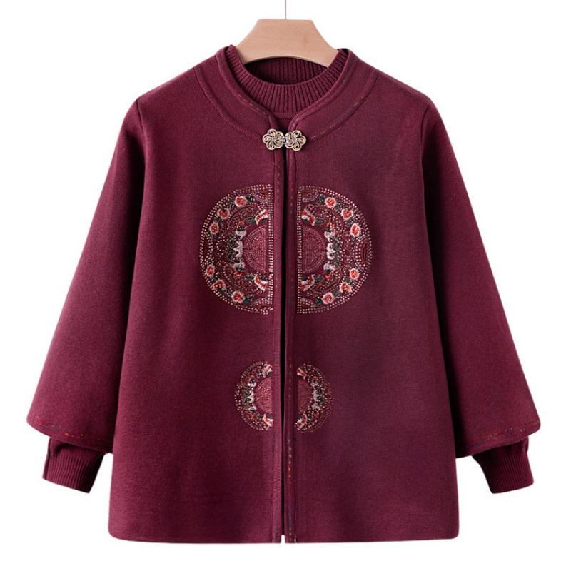 New mother outfit autumn knitted sweater set old man embroidered coat grandma sweater Tang suit two-piece set 4XL (recommended 130-72.5 kg)
New mother outfit autumn knitted sweater set old man embroidered coat grandma sweater Tang suit two-piece set 4XL (recommended 130-72.5 kg)